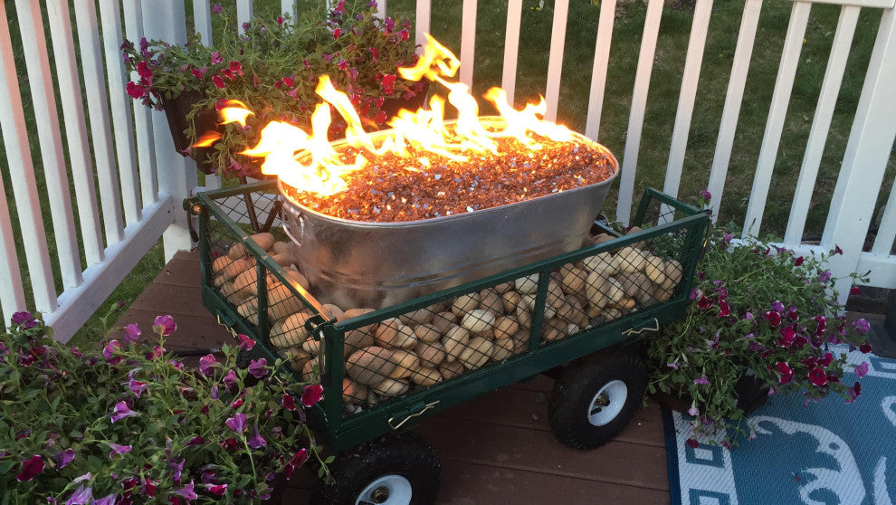 40" Low Profile H Burner and Complete Basic Propane Fire Pit Kit