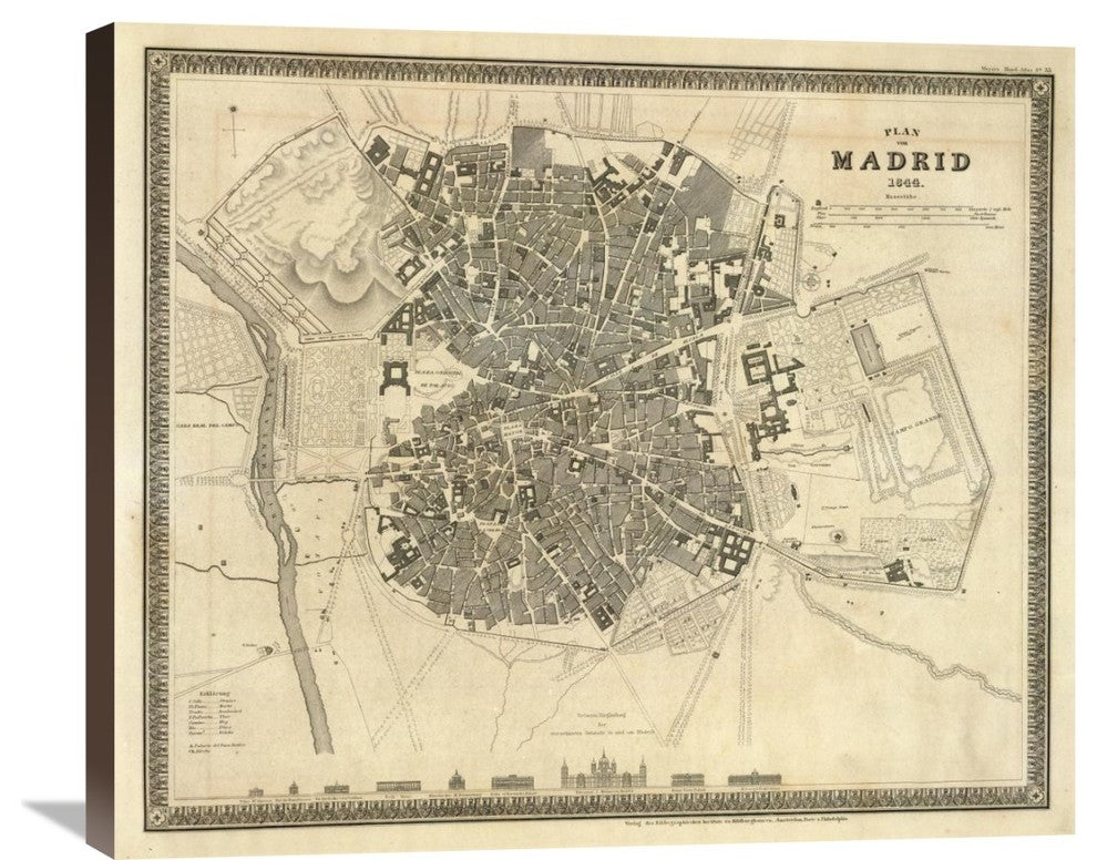 Madrid, Spain, 1844, 30"x1.5"x26"