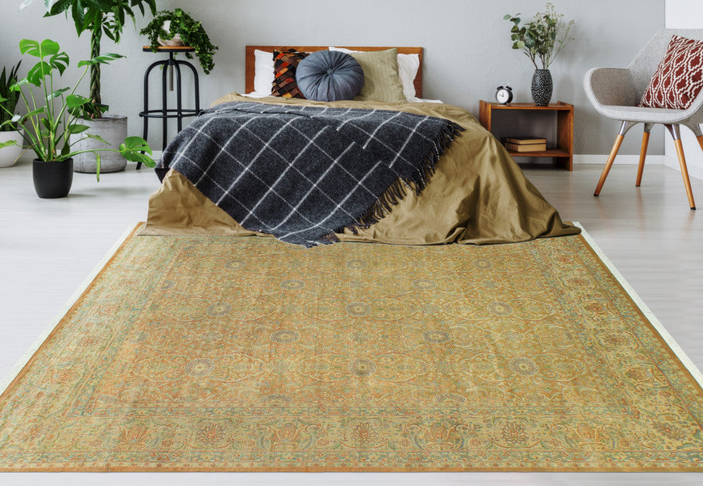 Pak-Persian Culbart Gold/Beige Rug, 8'0x10'0