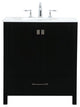 Isabel Single Bathroom Vanity, Black, 30", Without Backsplash