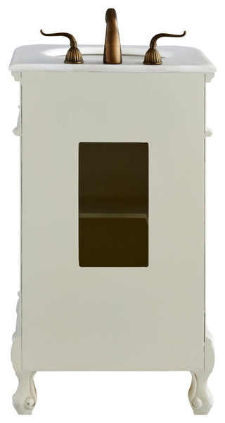 Bathroom Vanity, Antique White, 21", Single Sink