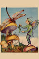 Sprite Needs His Socks Darned by a Dragonfly Who Is Sitting on a Mushroom