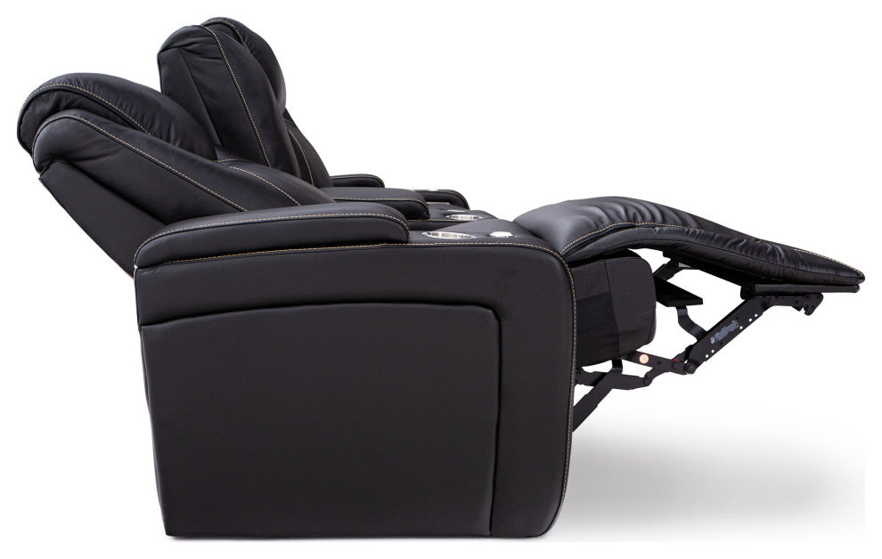 Seatcraft Colosseum Home Theater Seating, Black, Loveseat