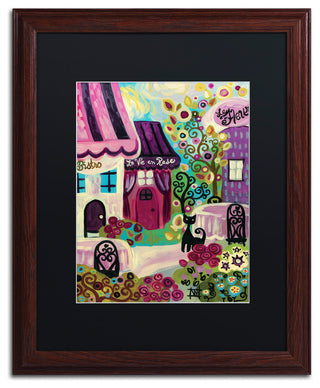 Natasha Wescoat 'La Vie En Rose' Art, Wood Frame, Black Mat, 16x20