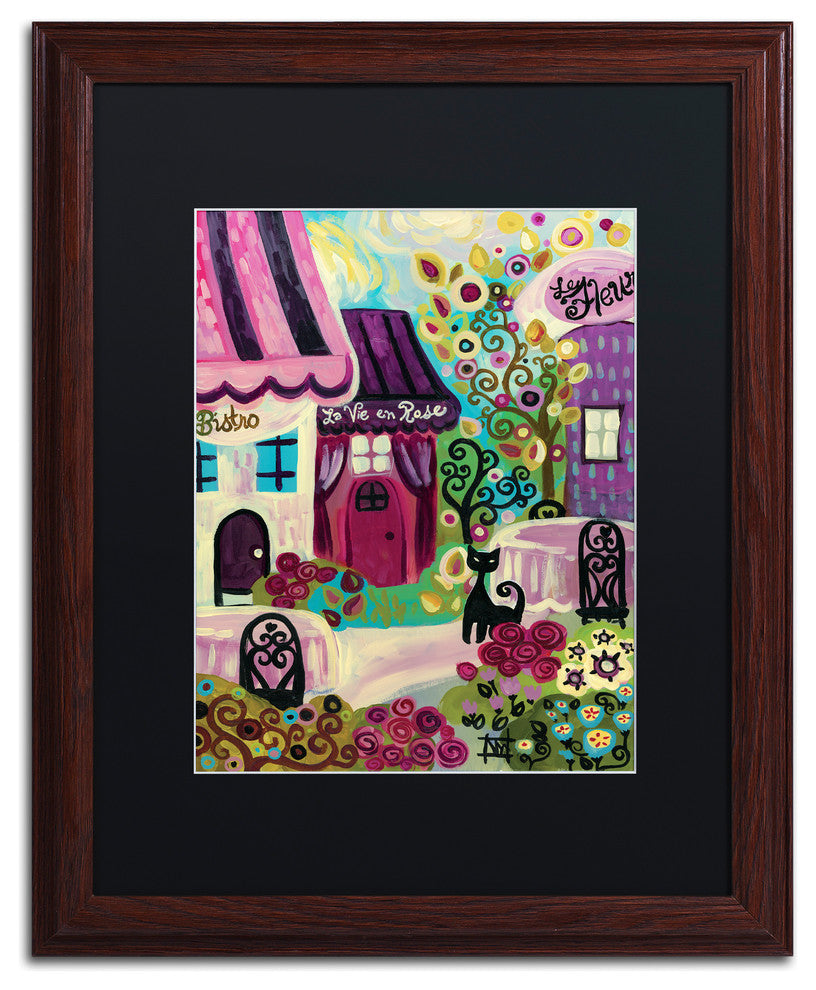 Natasha Wescoat 'La Vie En Rose' Art, Wood Frame, Black Mat, 16x20