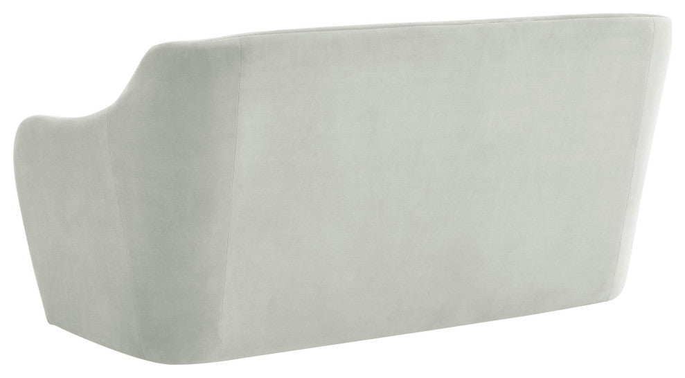 Cellia Light Gray Velvet Loveseat