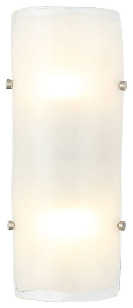 Varaluz 385W02 Fairchild 2 Light 16" Tall Wall Sconce - Black / Polished Nickel