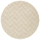 Surya Central Park AWHP-4025 Solid & Border Area Rug, Khaki, 6' Round