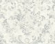 Damask Textured Wallpaper, Ornaments, 374134, White Gray Silver, 1 Roll