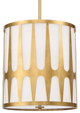 Crystorama Lighting Group ROY-805 Royston 4 Light 17"W Pendant - Antique Gold