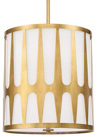 Crystorama Lighting Group ROY-805 Royston 4 Light 17"W Pendant - Antique Gold