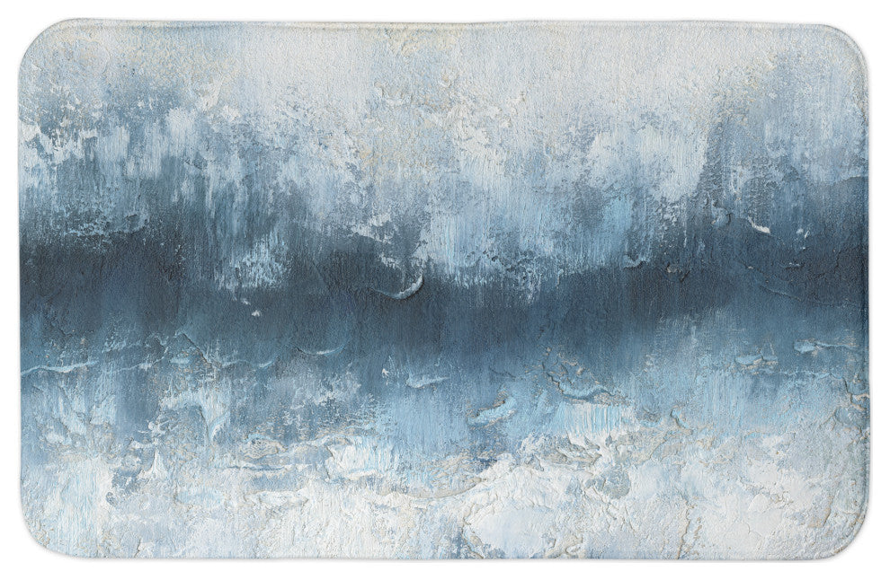 Painterly Abstract Waves 34x21 Bath Mat