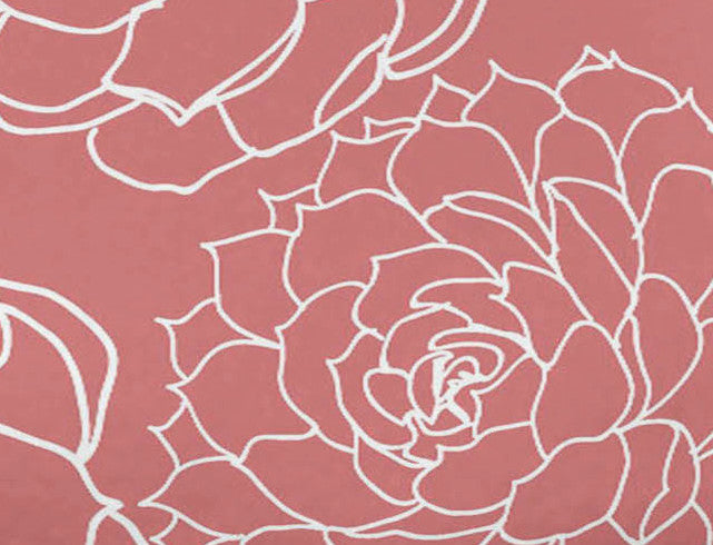 Olena, Floral Print Bath Towel, Coral