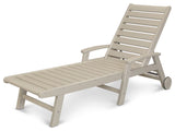 POLYWOOD Signature Chaise With Wheels, Sand