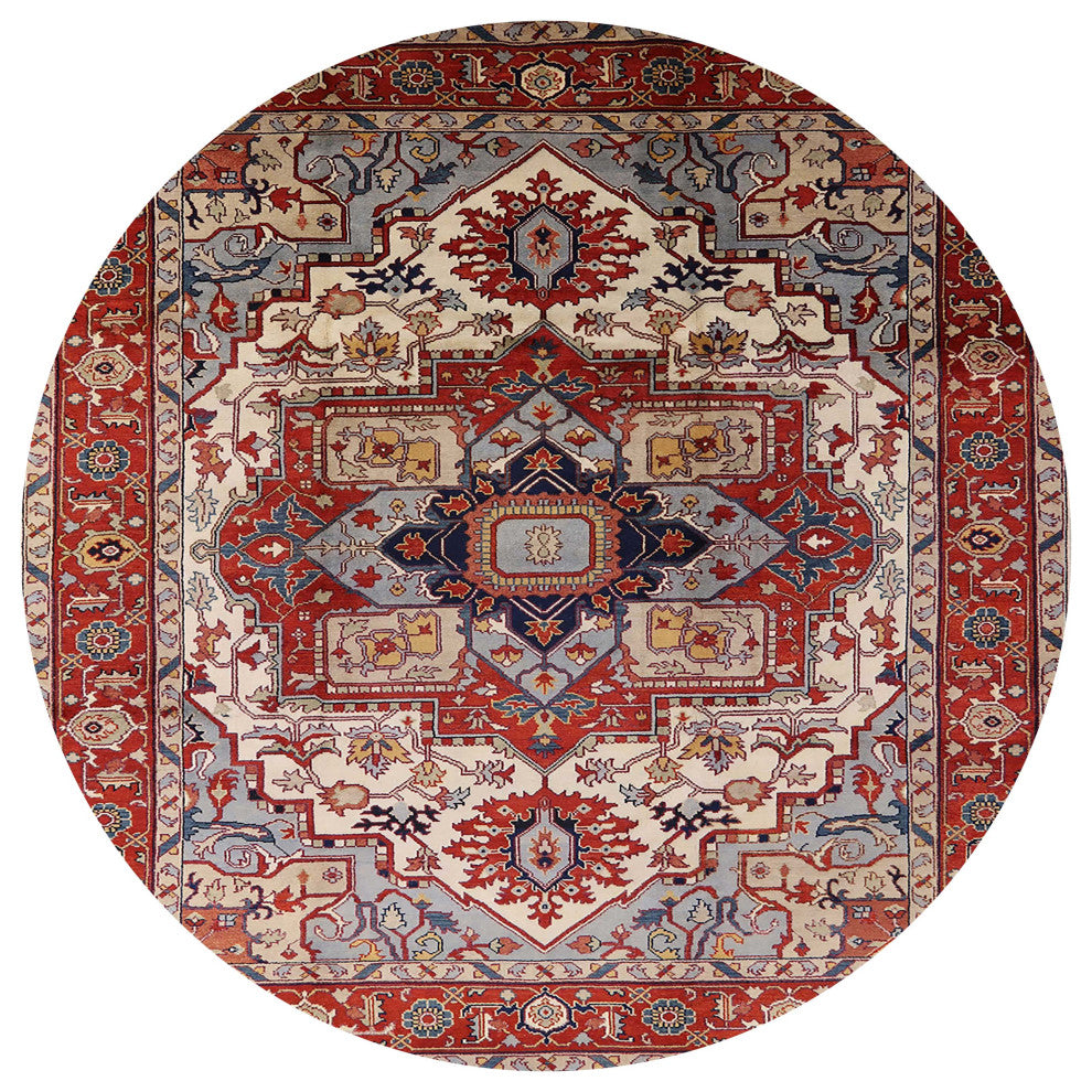 Ahgly Company Indoor Round Mid-Century Modern Area Rugs, 8' Round