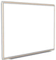 Ghent 48"x48" Aluminum Frame Ceramic Magnetic Whiteboard - Maple Trim