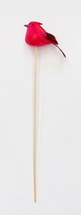 3.5" Cardinal On 12"  Stick, Set of 6
