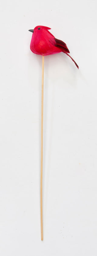 3.5" Cardinal On 12"  Stick, Set of 6