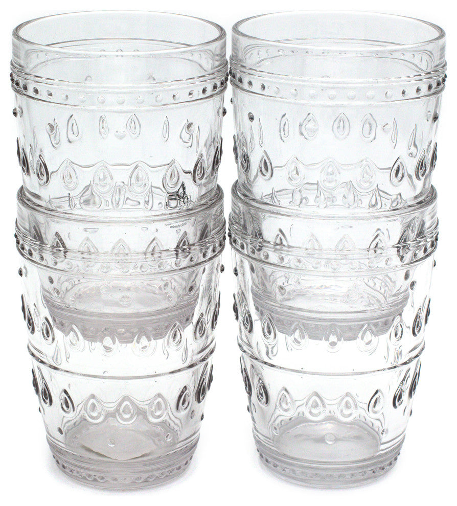 Fez Glass Hi-Ball Set of 4, Clear