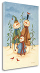 "Snowman Family II" By Kim Lewis, Giclee Print on Gallery Wrap Canvas