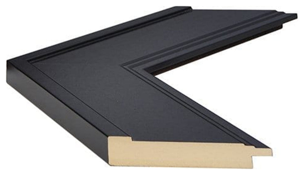 Porter Black Framed Mirror, 36"x48"