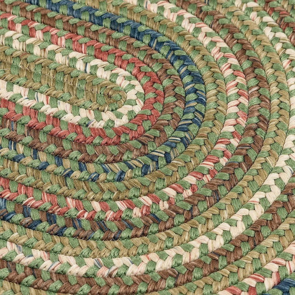 Colonial Mills Cedar Cove CV69 Olive Traditional Area Rug, Round 6'x6'