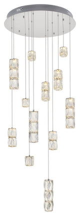 Polaris 12-Light Chandelier, Chrome, Clear Royal Cut Crystal