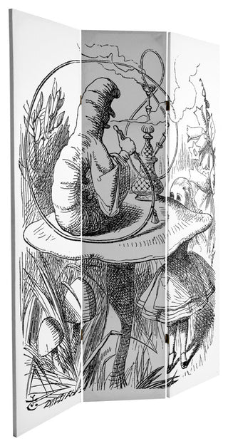 6' Tall Double Sided Alice in Wonderland Canvas Room Divider