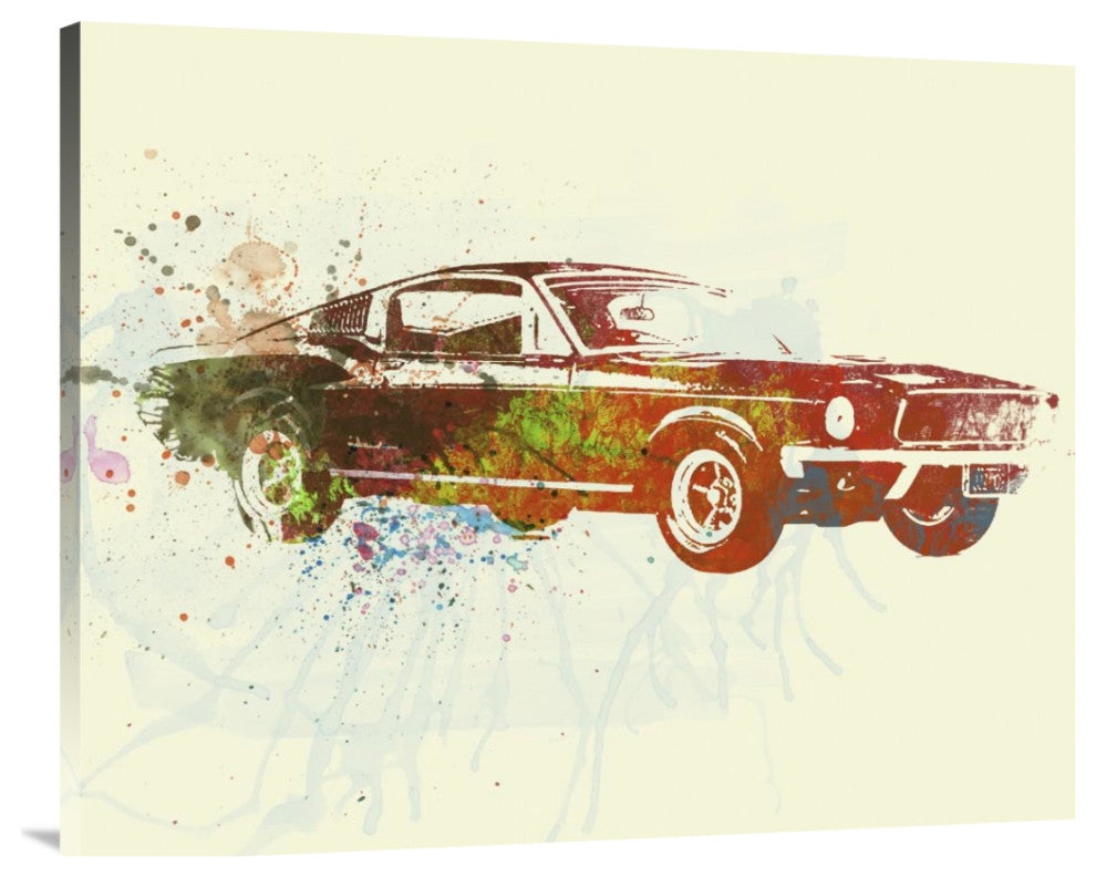 "Ford Mustang Watercolor" Fine Art Print
