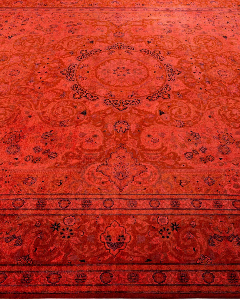 Fine Vibrance, One-of-a-Kind Hand-Knotted Area Rug Orange, 9'0"x11'10"