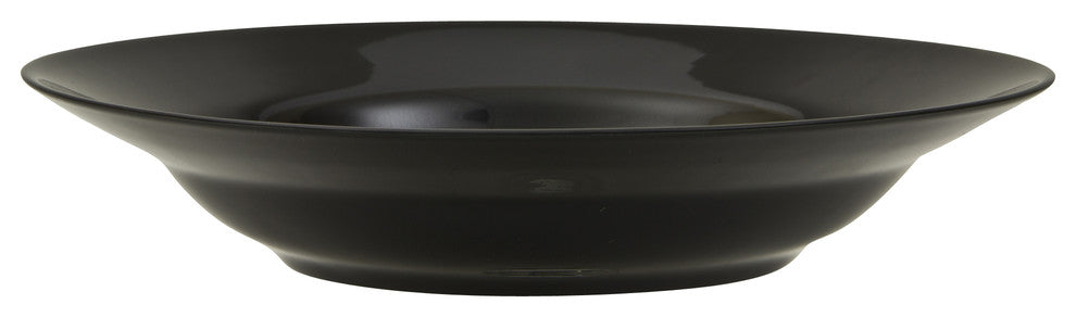 Black Rim Rim Soup Bowls, Set of 6