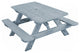 Pressure Treated Pine Kid's Picnic Table, Gray Stain, With Umbrella Hole