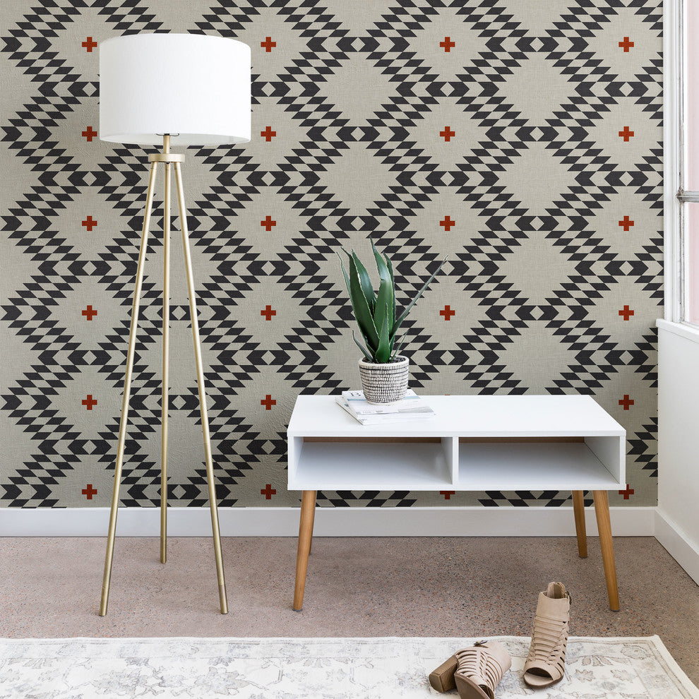 Deny Designs Holli Zollinger Native Natural Plus Wallpaper, Gray, 2'x4'