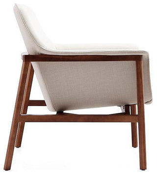 Miller Accent Chair in Cream and Walnut