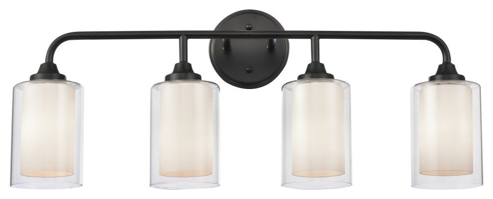 Innovations 342-4W-BK-CLW-LED Fairbank 4 Light 27.75Vanity Light Matte Black