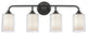 Innovations 342-4W-BK-CLW-LED Fairbank 4 Light 27.75Vanity Light Matte Black