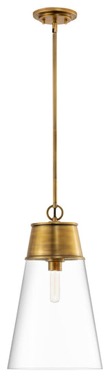 Z-LITE 2300P12-RB 1 Light Pendant, Rubbed Brass