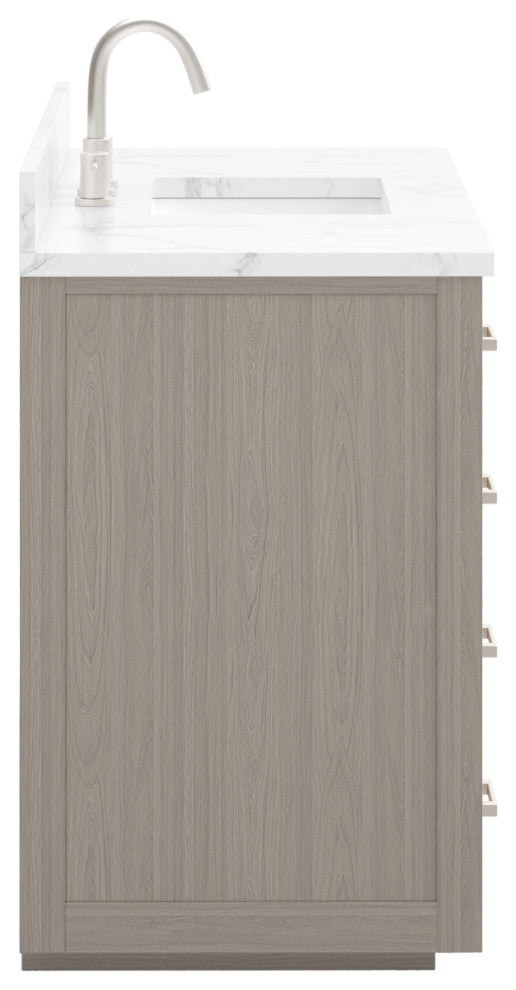 The Wyatt Bathroom Vanity, Antique Gray Oak, 48", Single Sink, Freestanding