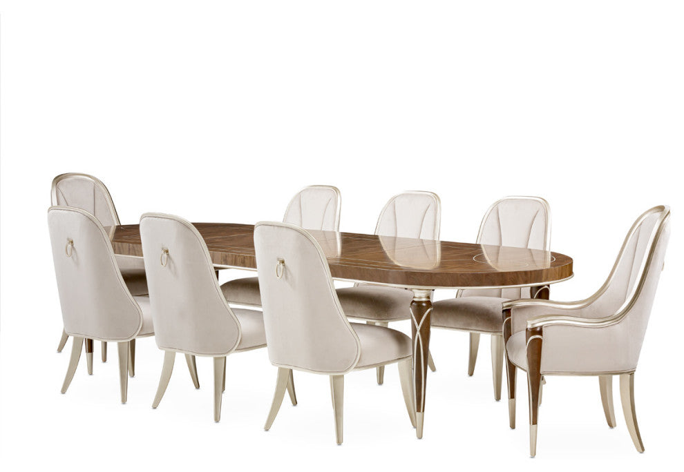 Villa Cherie Oval Dining Table - Hazelnut
