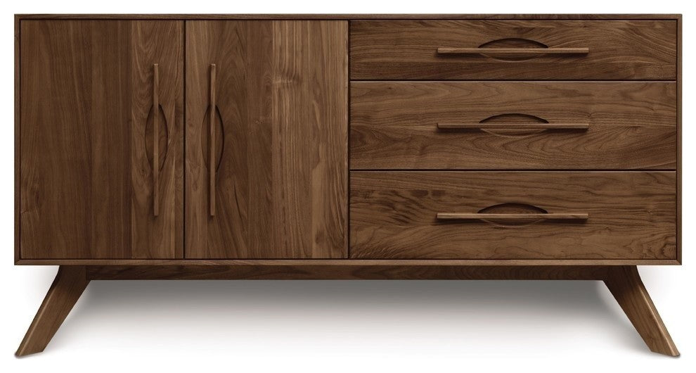 Copeland Audrey 3 Drawers On Right, 2 Doors On Left Buffet, Smoke Cherry