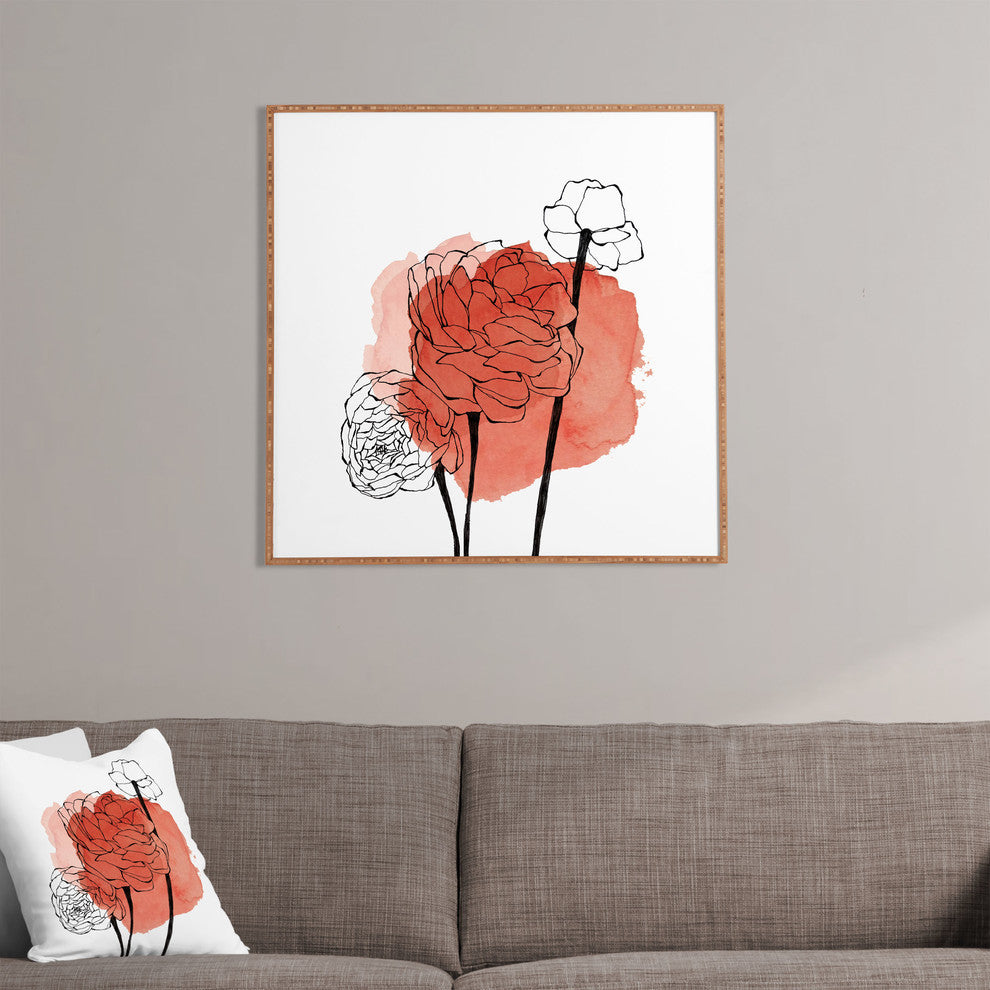 Deny Designs Morgan Kendall Ranunculus Framed Wall Art