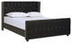 David Tufted Wingback Upholstered Bed, Dark Charcoal Gray Velvet, King