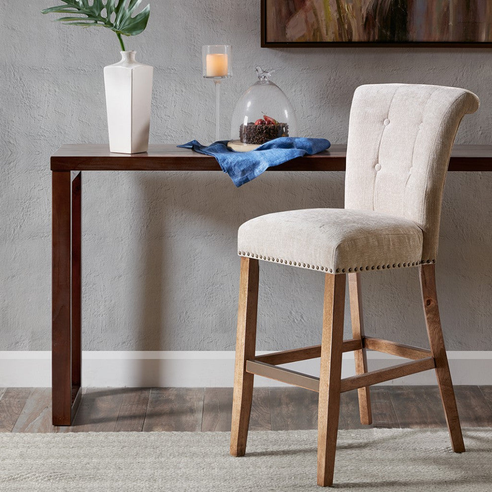 Madison Park Colfax Counter Stool Bar Height Stools, Cream