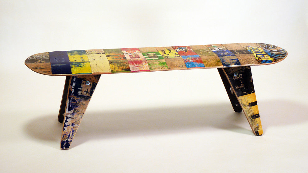 Deckbench - Recycled Skateboard Bench, 60" Deckbench - Three Seater