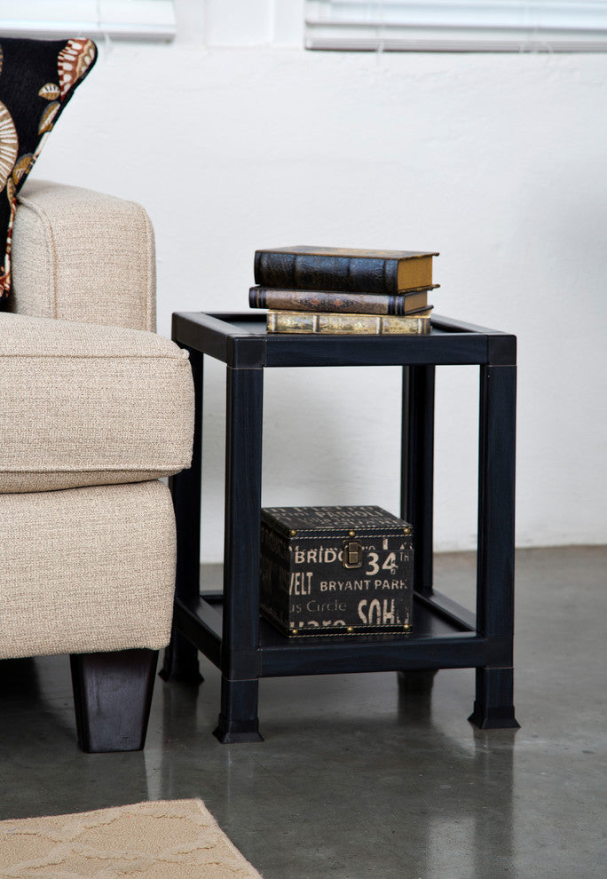 OneSpace ECO 100% Recycled Paper End Table, Black