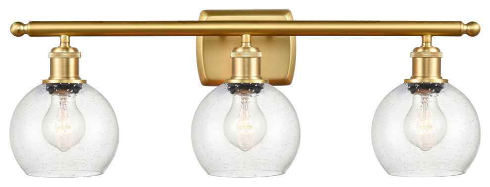 Innovations 516-3W-SG-G124-6-LED 3 Light Bath Vanity Light, Satin Gold