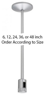 Flexrail Single Circuit 6" T-Bar Ceiling Standoff, Platinum