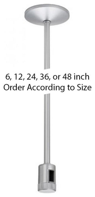 Flexrail Single Circuit 6" T-Bar Ceiling Standoff, Platinum