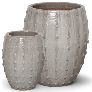 Round Stud Pot, Large Gray 20x26