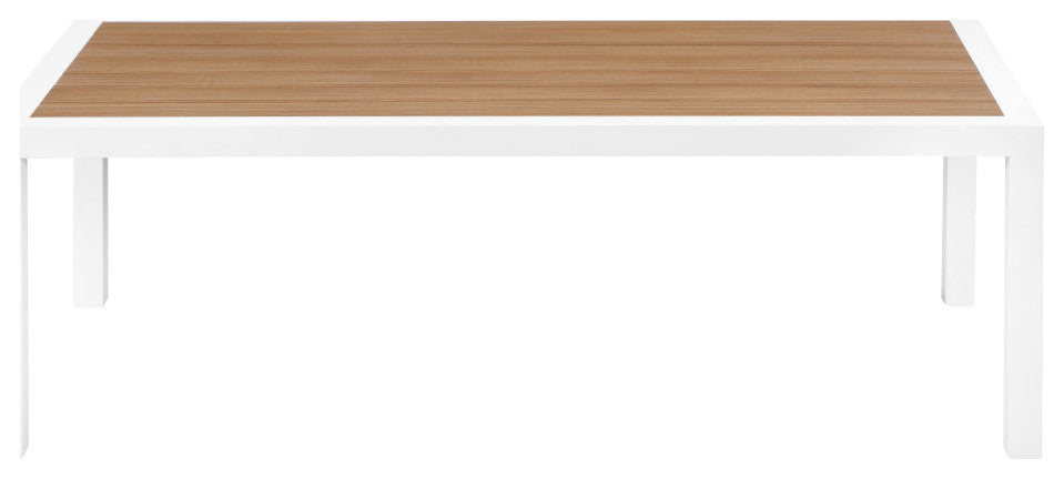 Nizuc Outdoor Patio Aluminum Coffee Table, Brown